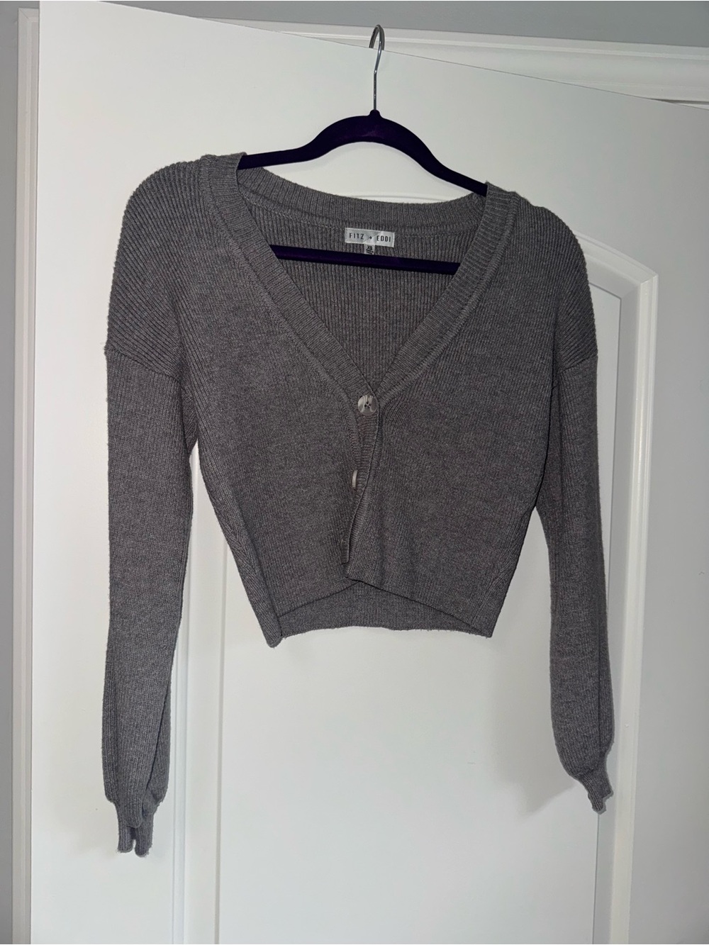 Cropped Button Cardigan